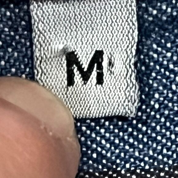 Vintage 90s Marithe Francois Girbaud Blue Striped Button Denim Shirt USA Medium - Picture 6 of 10